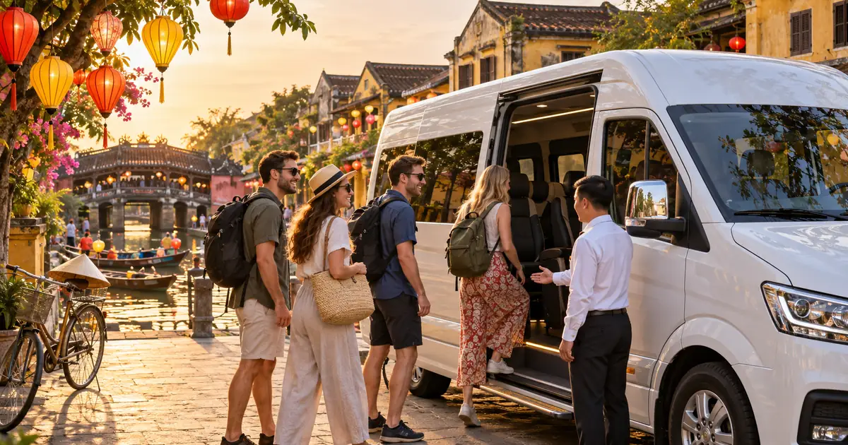 Da Nang Airport to Hoi An Private Car route reference image