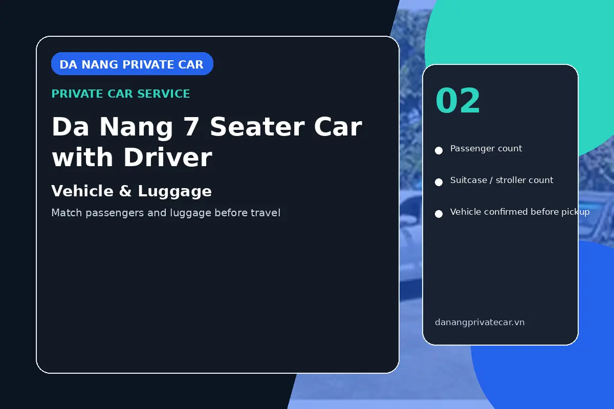 Da Nang 7 Seater Car with Driver vehicle and luggage